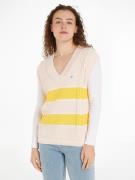 NU 20% KORTING: TOMMY JEANS Gebreide trui TJW STRIPE V-NECK VEST met t...