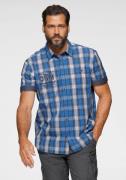 Man's World Overhemd met korte mouwen met print en borduursel
