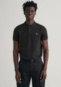 Gant Poloshirt SLIM SHIELD SS PIQUE POLO met logoborduursel op borstho...