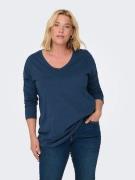NU 25% KORTING: ONLY CARMAKOMA Shirt met V-hals CARBONNIE LIFE L/S A-S...