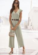 NU 20% KORTING: Lascana Jumpsuit van gestructureerd materiaal (Met rie...