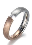 Firetti Ring 4,0 mm, mat/glans-look, bicolour