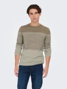 ONLY & SONS Trui met ronde hals ONSPANTER REG 12 STRUC CREW KNIT NOOS