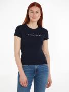 NU 20% KORTING: TOMMY JEANS T-shirt Slim Tee Linear Logo Shirt
