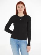 NU 20% KORTING: TOMMY JEANS Shirt met lange mouwen Slim Essential Rib ...