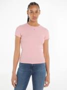 TOMMY JEANS T-shirt Slim Essential Rib Shirt, Rippshirt Rundhalsshirt