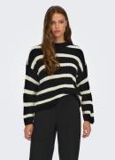 JDY Gebreide trui JDYJUSTY L/S STRIPE PULLOVER KNT NOOS