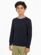Tommy Hilfiger Trui met ronde hals RINGER CABLE SWEATER