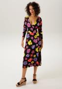 Aniston CASUAL Jerseyjurk met kleurrijke bloemen gedessineerd - nieuwe...