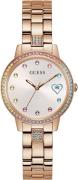 NU 20% KORTING: Guess Kwartshorloge THREE OF HEARTS, GW0657L3