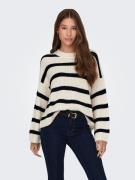 JDY Gebreide trui JDYJUSTY L/S STRIPE PULLOVER KNT NOOS