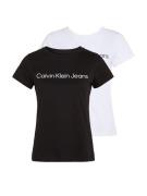 Calvin Klein T-shirt Institutional Logo 2-pack tee (Set van 2)