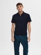 NU 20% KORTING: SELECTED HOMME Poloshirt SLHFAVE ZIP SS POLO NOOS