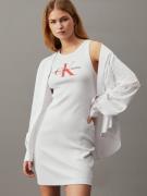 NU 20% KORTING: Calvin Klein Blousejurk ARCHIVAL MONOLOGO RIB TANK DRE...