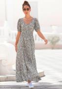 NU 20% KORTING: Vivance Maxi-jurk met bloemenprint en v-hals, zomerjur...