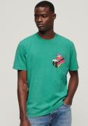 NU 25% KORTING: Superdry Shirt met print SD-NEON TRAVEL CHEST LOOSE TE...