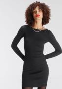 AJC Gebreide jurk in trendy gebreide ribstof - nieuwe collectie