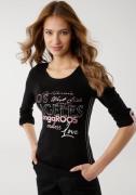 NU 20% KORTING: KangaROOS Shirt met lange mouwen met grote logoprint &...