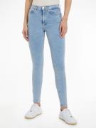 NU 20% KORTING: TOMMY JEANS Prettige jeans Sylvia met leren merklabel