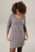 NU 25% KORTING: Aniston CASUAL Shirt met lange mouwen met "rockigem"-p...
