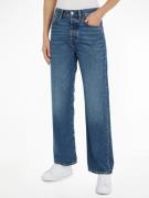 Tommy Hilfiger Straight jeans LOOSE STRAIGHT RW KLO met lederen logo p...