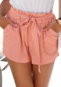 Lascana Short met paperbag stijl in mix van linnen, korte broek, linne...