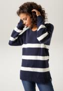 Aniston CASUAL Gebreide trui met een trendy streepdessin - nieuwe coll...