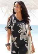 Lascana Lang shirt met cut-outs op de schouders, all-over print, blous...