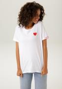 Aniston CASUAL T-shirt met hartjes en bedrukte achterkant - nieuwe col...