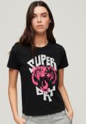 Superdry Shirt met korte mouwen LO-FI ROCK GRAPHIC FITTED TEE