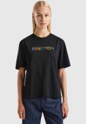 United Colors of Benetton T-shirt met label opdruk op de voorkant