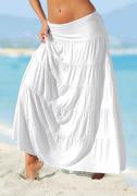 NU 20% KORTING: Beachtime Maxirok met volants, elastische tricot rok, ...