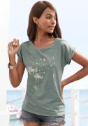 NU 20% KORTING: Vivance T-shirt met print 'pusteblume' aan de voorkant...