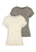 NU 20% KORTING: Vivance T-shirt met elastische zoomrand (Set van 2)