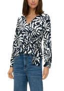 NU 20% KORTING: s.Oliver Wikkelblouse met all-over print