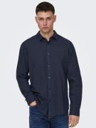 ONLY & SONS Overhemd met lange mouwen ONSCAIDEN LS SOLID LINEN SHIRT N...