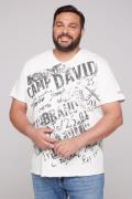 CAMP DAVID T-shirt met merkopschrift voor