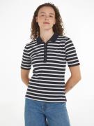 Tommy Hilfiger Poloshirt 1985 REG PIQUE STRIPE POLO SS met discreet ge...