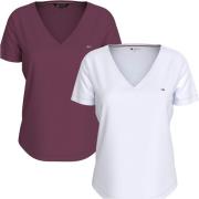 TOMMY JEANS Shirt met V-hals TJW 2PACK SLIM SOFT V NECK TEE in basic l...