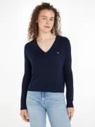 NU 20% KORTING: TOMMY JEANS Gebreide trui TJW ESSENTIAL VNECK SWEATER ...