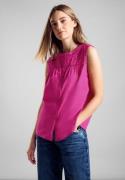 NU 20% KORTING: STREET ONE Top met broderie anglaise