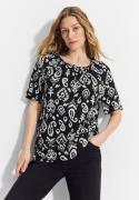 Cecil Blouse met carmenhals met een ornamentmotief