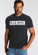 H.I.S Shirt met ronde hals met logoprint voor