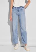 NU 20% KORTING: STREET ONE High-waist jeans in lichtblauwe wassing