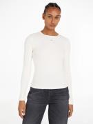 TOMMY JEANS Shirt met lange mouwen Slim Essential Rib Longsleeve Ripps...