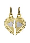 NU 20% KORTING: Firetti Hart hanger Partnersieraden met inscriptie: sl...