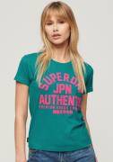 NU 20% KORTING: Superdry Shirt met print PUFF PRINT ARCHIVE FITTED TEE