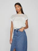 Vila Shirt met korte mouwen VIELLETTE O-NECK S/S MESH TOP - NOOS