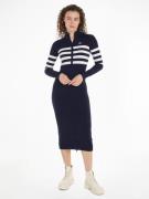 NU 20% KORTING: TOMMY JEANS Sweatjurk TJW STRIPE MIDI SWEATER DRESS