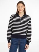 Tommy Hilfiger Sweater SMD BRETON STRIPE 1/2 ZIP HWK